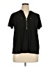 Anne Klein Black Short Sleeve Blouse Size XL - photo 1