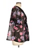 Torrid 100% Nylon Floral Black Short Sleeve Blouse Size Lg Plus (0) - photo 4