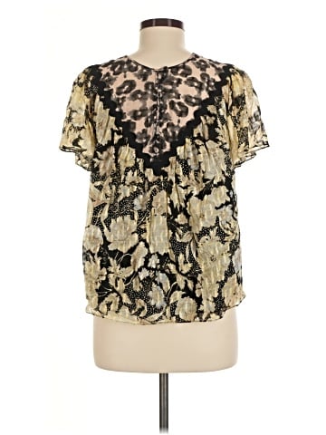 Rebecca Taylor Short Sleeve Silk Top (view 2)