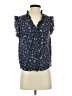 1.State 100% Cotton Blue Short Sleeve Blouse Size S - photo 1