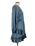 Waverly Grey 100% Polyester Teal Blue Cocktail Dress Size L - photo 4