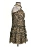Emerald Sundae 100% Polyester Animal Print Brown Gold Cocktail Dress Size S - photo 4