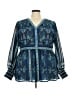 Avenue Blue Long Sleeve Blouse Size 26 - 28 Plus - photo 1
