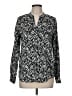 Calvin Klein 100% Polyester Chevron-herringbone Black Long Sleeve Blouse Size M - photo 1