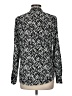 Calvin Klein 100% Polyester Chevron-herringbone Black Long Sleeve Blouse Size M - photo 2