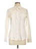 Foxcroft Ivory Long Sleeve Button-Down Shirt Size 10 - photo 1