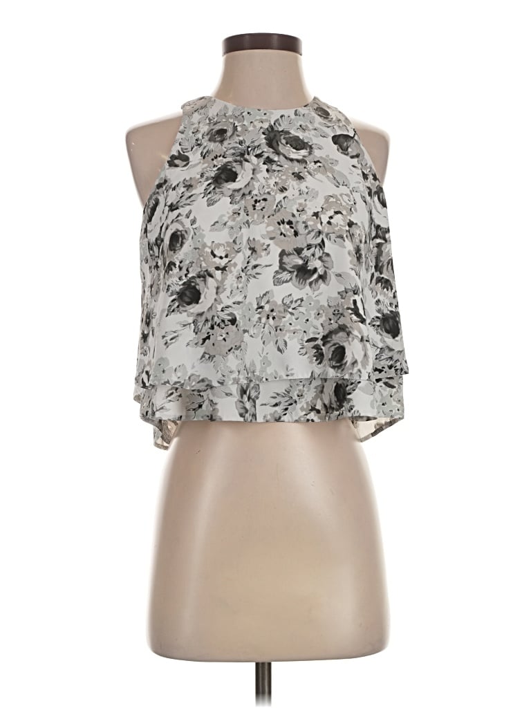 Pre-owned Guess Sleeveless Blouse In Silver