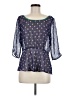 Eyeshadow Blue 3/4 Sleeve Blouse Size M - photo 1