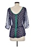 Eyeshadow Blue 3/4 Sleeve Blouse Size M - photo 2