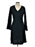 Elle Solid Black Casual Dress Size L - photo 1