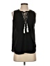 Ann Taylor LOFT 100% Polyester Black Sleeveless Blouse Size S - photo 1