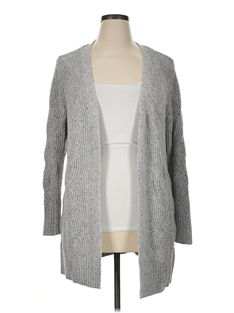 Pre-owned Cj Banks Cardigan Sweater In Gray