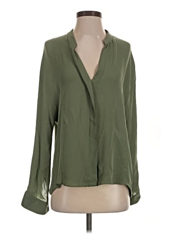 Vince. Long Sleeve Silk Top (view 1)