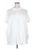 Roaman's 100% Cotton White Short Sleeve Blouse Size 22 (1X) - photo 1