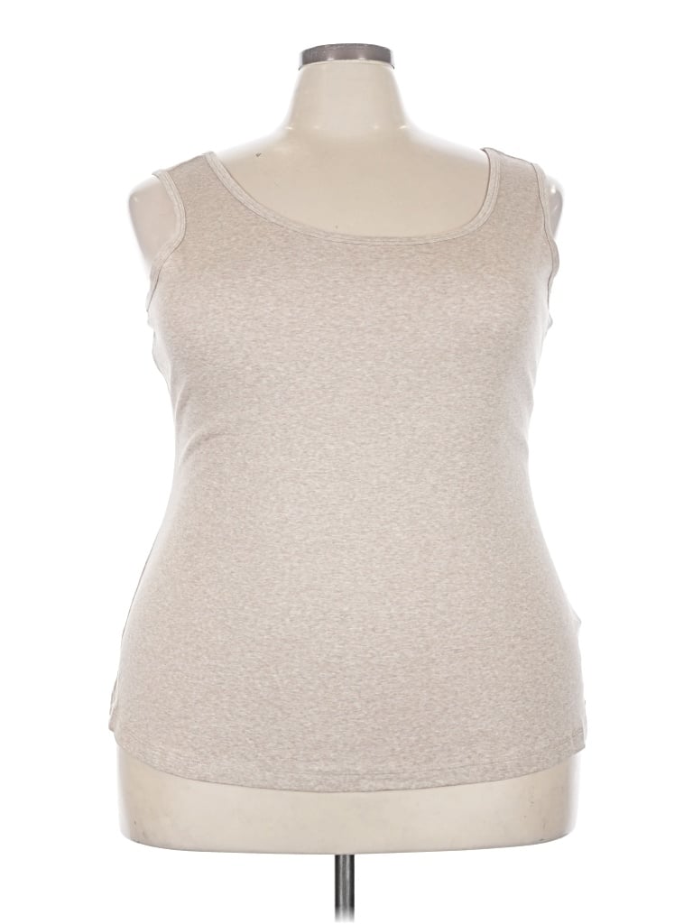 Pre-owned Amazon Essentials Tank Top Tan Sweetheart Neckline Tops