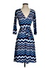 Leota Chevron-herringbone Blue Casual Dress Size S - photo 1