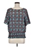 MICHAEL Michael Kors 100% Polyester Teal Short Sleeve Blouse Size M - photo 1