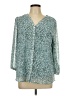West Kei 100% Polyester Teal 3/4 Sleeve Blouse Size L - photo 1