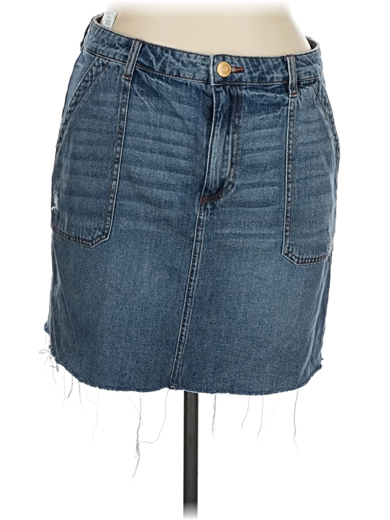 Pre-owned Kut From The Kloth Denim Skirt In Blue