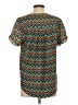 Daniel Rainn 100% Polyester Chevron-herringbone Green Short Sleeve Blouse Size S - photo 2