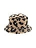 Olive & Pique 100% Polyester Animal Print Tan Hat One size - photo 1
