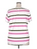 Talbots Stripes Pink Short Sleeve T-Shirt Size 3X Petite - photo 2