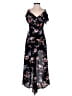 Iz Byer Floral Black Casual Dress Size 0 - photo 1