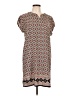 Freeway 100% Polyester Print Brown Casual Dress Size L - photo 1