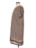 Freeway 100% Polyester Print Brown Casual Dress Size L - photo 5
