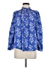 Boden 100% Cotton Floral Blue Long Sleeve Blouse Size 6 - photo 1