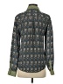 Joe Fresh Paisley Green Long Sleeve Button-Down Shirt Size S - photo 2