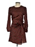 MNG 100% Polyester Stripes Brown Casual Dress Size XXS - photo 1