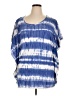 Style&Co 100% Polyester Tie-dye Blue Short Sleeve Blouse Size XL - photo 1