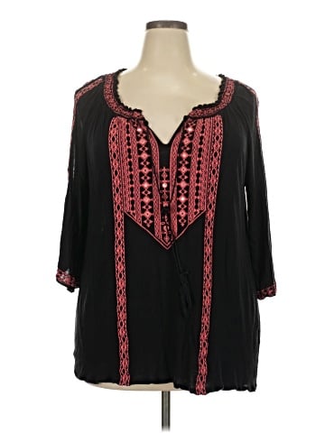 INC International Concepts 3/4 Sleeve Blouse (view 1)