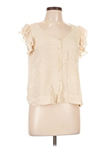Kimchi Blue Short Sleeve Silk Top (view 1)