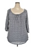 Old Navy 100% Rayon Gray 3/4 Sleeve Blouse Size XXL - photo 1