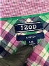 IZOD Checkered-gingham Green Long Sleeve Button-Down Shirt Size L - photo 7