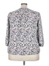 Collective Concepts 100% Polyester Floral Blue 3/4 Sleeve Blouse Size 2X - photo 2