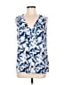 Laundry by Shelli Segal 100% Polyester Blue Sleeveless Blouse Size M - photo 1
