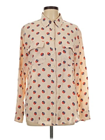 Equipment Long Sleeve Silk Top (view 1)