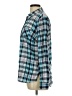 Cato 100% Cotton Plaid Teal Long Sleeve Button-Down Shirt Size L - photo 5