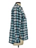 Cato 100% Cotton Plaid Teal Long Sleeve Button-Down Shirt Size L - photo 4