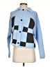 MNG Checkered-gingham Blue Cardigan Size XS - photo 1