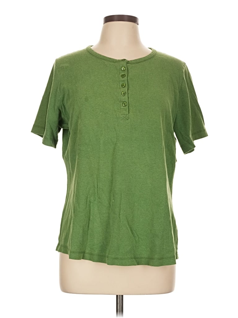 Pre-owned Duluth Trading Co. Short Sleeve Henley Shirt In Green
