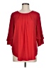 Ann Taylor 100% Polyester Red 3/4 Sleeve Blouse Size M - photo 1