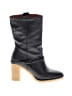 Franco Sarto 100% Leather Black Boots Size 8 1/2 - photo 1