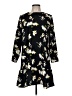 Halogen 100% Polyester Floral Black Casual Dress Size M - photo 1