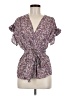Max Studio 100% Polyester Purple Short Sleeve Blouse Size M - photo 1
