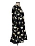 Halogen 100% Polyester Floral Black Casual Dress Size M - photo 4