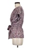 Max Studio 100% Polyester Purple Short Sleeve Blouse Size M - photo 5
